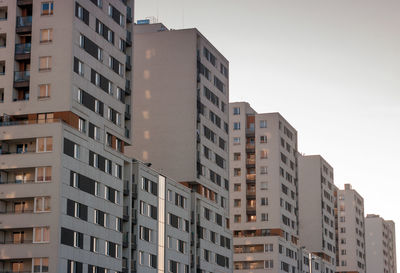 Low angle view of buildings against sky