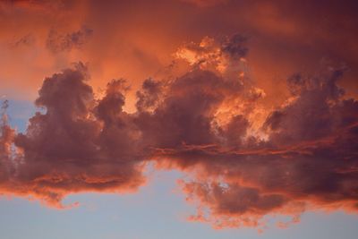 Scenic view of cloudy sky at sunset