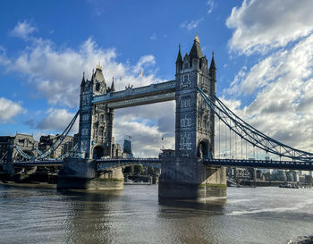 View of bridge over river against sky