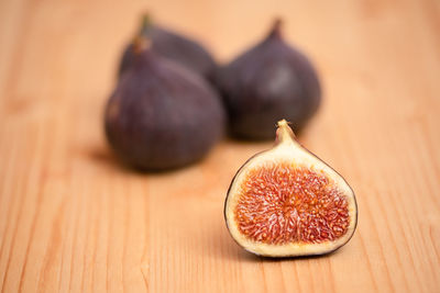 Close-up of fruits on table