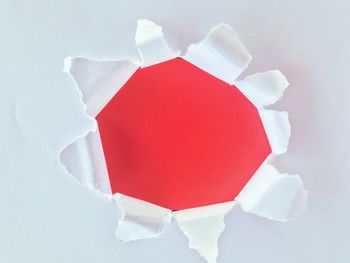 Close-up of paper over white background