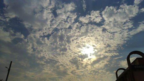 Low angle view of cloudy sky