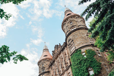 Low angle view of traditional building against sky