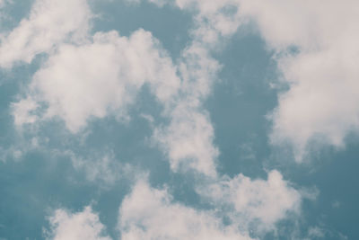 Low angle view of clouds in sky