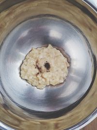 High angle view of food in glass on table