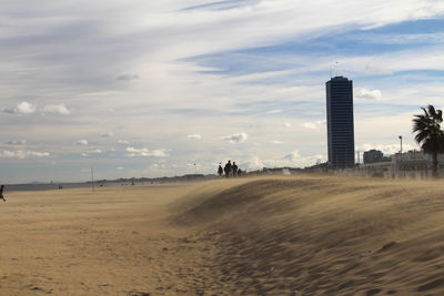 Scenic view of desert against sky