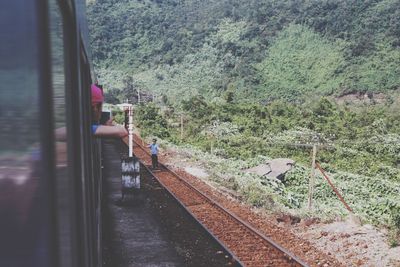 Train on railroad track