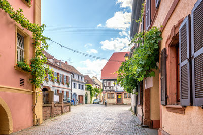 Street amidst buildings in town