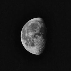 Close-up of moon against dark sky