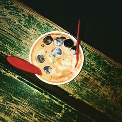 Close-up of food on table