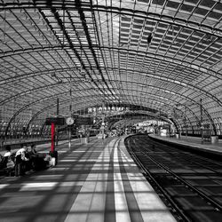 People at railroad station platform