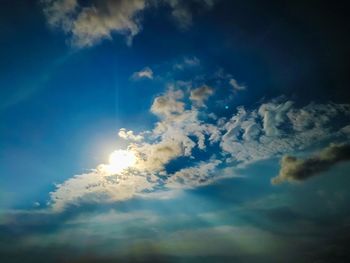 Low angle view of clouds in sky