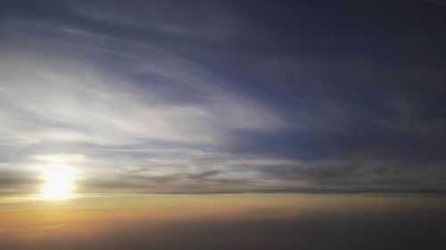 Scenic view of sunset over sea