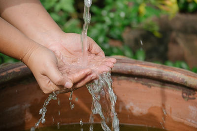 Close-up of water splashing from fountain