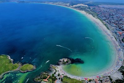 Aerial view of cabo frio, brazil