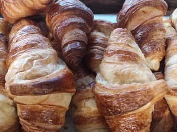 High angle view of bread in store