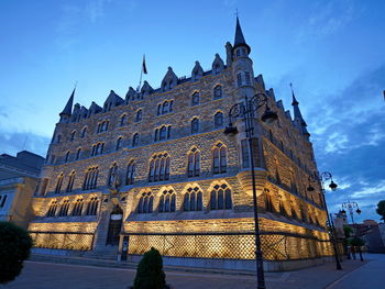 Low angle view of historical building against sky