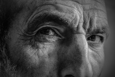 Close-up portrait of man eye