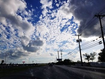 Road against sky in city