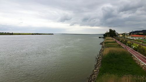 Scenic view of river against sky