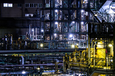 Night view of a chemical plant