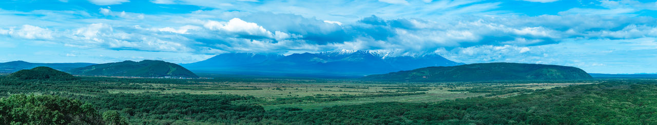 Panoramic view of landscape against sky