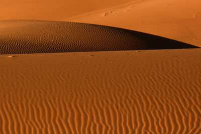 Full frame shot of sand dunes in desert