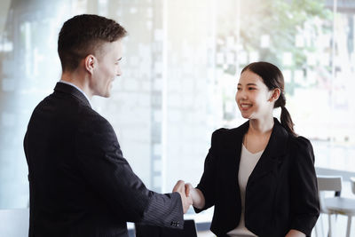 Businesswoman working at office