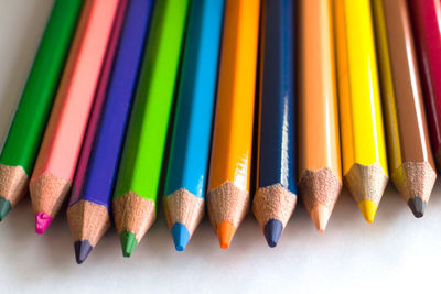 Close-up of multi colored pencils