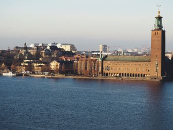 View of buildings at waterfront