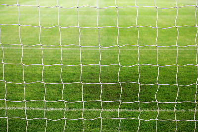 Goal post on soccer field