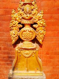 Close-up of statue in temple