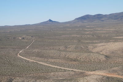 Scenic view of landscape against clear sky