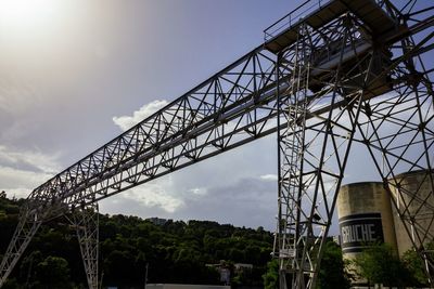 Low angle view of bridge against sky