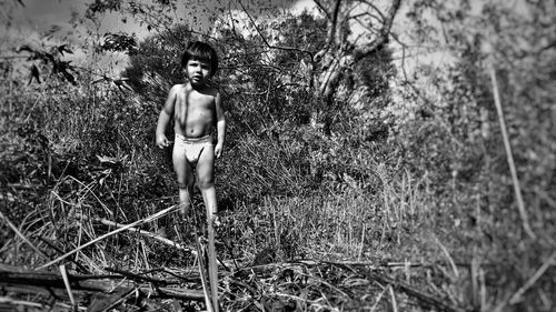 Woman standing in park