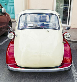 Close-up of car on street