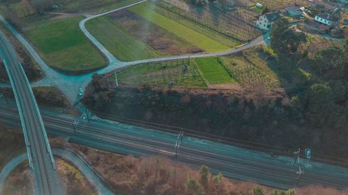 Aerial view of agricultural field