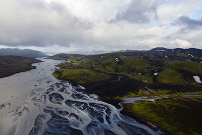 Scenic view of river against sky