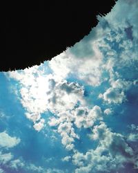 Low angle view of cloudy sky