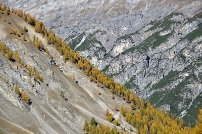 Scenic view of rocky mountains