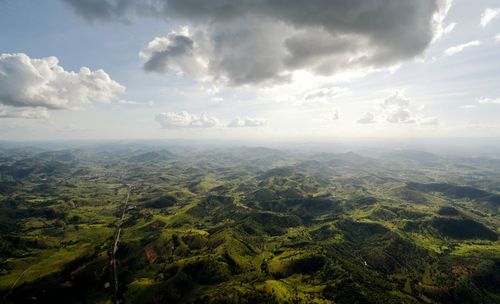 Aerial view of landscape against sky