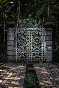 Closed gate in park