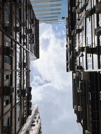 Low angle view of buildings in city