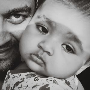 Close-up portrait of cute baby