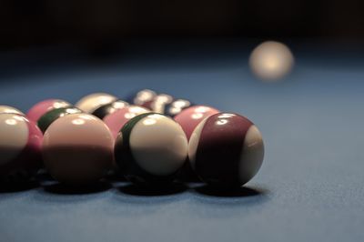 Close-up of balls on table