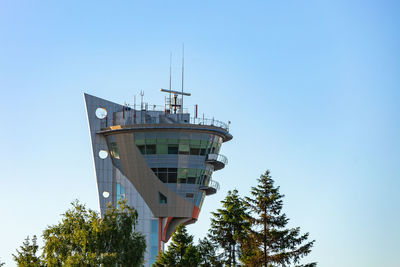 Low angle view of ship against sky