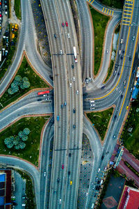 Aerial view of highway