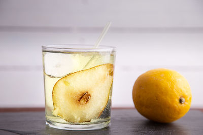 Close-up of drink on table