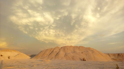 Scenic view of desert against sky