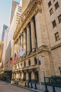 Low angle view of buildings in city